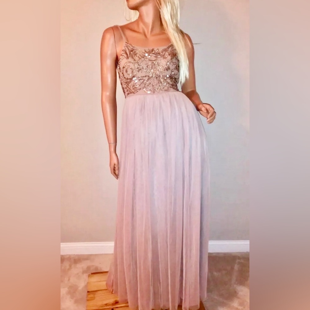 New Asos Maya Wedding Dress Embelished Tulle Maxi Cami Strap Us 6
